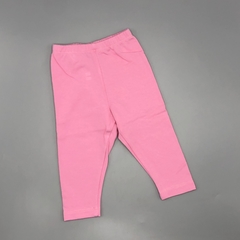 Legging Grisino Talle 1-3 meses algodón rosa liso (34 cm largo)