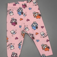 Legging Grisino Talle 0-1 meses algodón rosa estampa gatitos corazones (31 cm largo) - comprar online