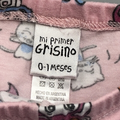 Legging Grisino Talle 0-1 meses algodón rosa estampa gatitos corazones (31 cm largo) - Baby Back Sale SAS