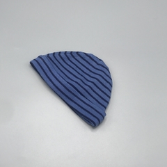 Gorro algodón azul rayas (36 cm circunferencia)