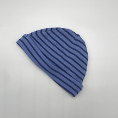 Gorro algodón azul rayas (36 cm circunferencia) - comprar online