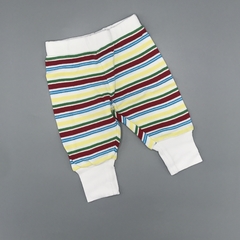 Jogging Crayón Talle S (3-6 meses) algodón fino blanco rayas multicolor (29 cm largo)