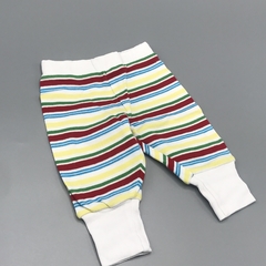 Jogging Crayón Talle S (3-6 meses) algodón fino blanco rayas multicolor (29 cm largo) - comprar online