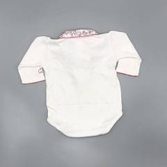 Segunda Selección - Body Baby Cottons Talle 3 meses blanco rosa - cuello floreado en internet