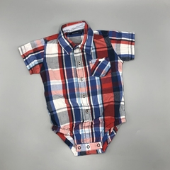 Camisa body Minimimo Talle M (6-9 meses) cuadrillé azul rojo