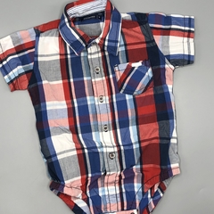 Camisa body Minimimo Talle M (6-9 meses) cuadrillé azul rojo - comprar online