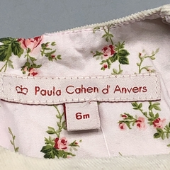 Vestido Paula Cahen D Anvers Talle 6 meses corderoy beige claro interior rosa flores - Baby Back Sale SAS