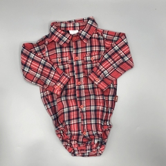Camisa body Cheeky Talle L (9-12 meses) cuadrillé rojo azul blanco