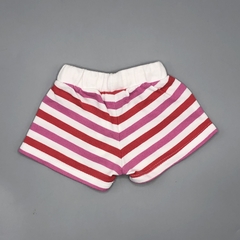 Segunda Selección - short Owoko Talle 2 (6 meses) algodón rayas rosa blanco en internet