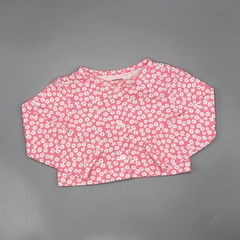 Segunda Selección - Saquito Carters Talle 9 meses algodón liviano rosa florcitas blancas