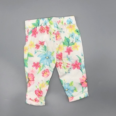 Pantalón Carters Talle 6 meses fibrana blanco flores rosa fluor verde (33 cm largo) en internet