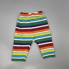 Segunda Selección - Legging Owoko Talle XS (3-6 meses) algodón rayas multicolor (33 cm largo)