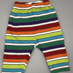 Segunda Selección - Legging Owoko Talle XS (3-6 meses) algodón rayas multicolor (33 cm largo) - comprar online