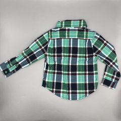 Camisa Baby Harvest Talle 2 años batista cuadrillé verde blanco azul oscuro - comprar online