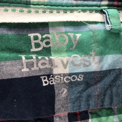 Camisa Baby Harvest Talle 2 años batista cuadrillé verde blanco azul oscuro - Baby Back Sale SAS