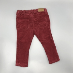 Segunda Selección - Pantalón Zara Talle 12-18 meses corderoy bordeaux (42 cm largo) en internet