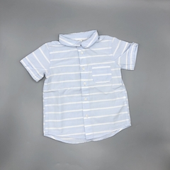 Camisa HyM Talle 9-12 meses celeste rayas