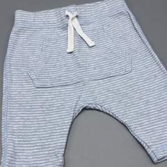 Segunda Selección - Legging Carters Talle NB (0 meses) rayas celeste jaspeado gris (24 cm largo) - tienda online