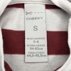 Segunda Selección - Remera Cheeky Talle S (3-6 meses) algodón rayas bordeauc blanco NO SHIRT - Baby Back Sale SAS
