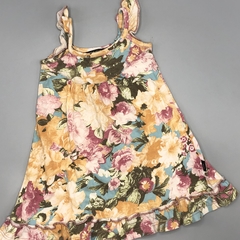 Segunda Selección - Vestido Little Akiabara Talle 9 meses algodón celeste floreado rosas volados - comprar online