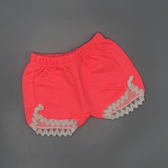Short Minimimo Talle S (3-6 meses) algodón rosa fluor puntilla