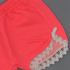 Short Minimimo Talle S (3-6 meses) algodón rosa fluor puntilla - comprar online