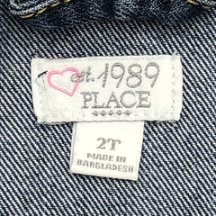 Segunda Selección - Campera Est 1989 PLACE Talle 2 años jean azul oscuro costura amarilla - tienda online