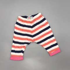 Segunda Selección - Legging Owoko Talle 0 (0 meses) algodón rayas rosa azul blanco )29 cm largo) en internet