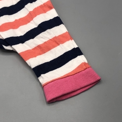 Imagen de Segunda Selección - Legging Owoko Talle 0 (0 meses) algodón rayas rosa azul blanco )29 cm largo)