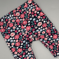 Legging Carters Talle 3 meses azul flores rosas Largo 28cm - comprar online