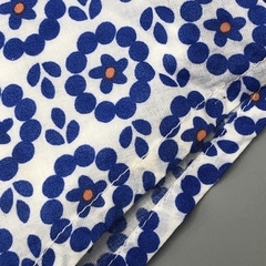 Segunda Selección - Vestido Sfera Talle 3-6 meses fibrana blanco flores azul centro naranja - Baby Back Sale SAS