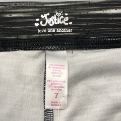 Legging Justice Talle 7 años jaspeada gris blanco gris HAPPY brillos (70 cm largo) - Baby Back Sale SAS