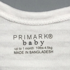 Body Primark Talle 0-3 meses algodón blanco rayas gris - Baby Back Sale SAS