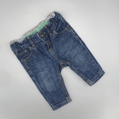 Segunda Selección - Jegging CyA Baby Talle 3-6 meses jean azul cintura rayas (35 cm largo)