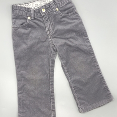 Segunda Selección - Pantalón The Children Place Talle 24 meses corderoy gris brillo (49 cm largo) - comprar online