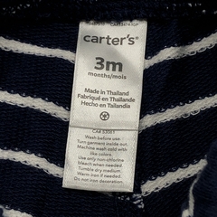 Jogging Carters Talle 3 meses rayas azules naturales - Largo 28cm - Baby Back Sale SAS