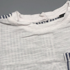 Imagen de Segunda Selección - Remera Baby GAP Talle 3-6 meses algodón combinado fibrana rayas azul blanco