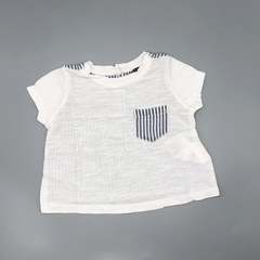 Segunda Selección - Remera Baby GAP Talle 3-6 meses algodón combinado fibrana rayas azul blanco