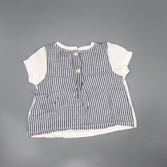 Segunda Selección - Remera Baby GAP Talle 3-6 meses algodón combinado fibrana rayas azul blanco en internet