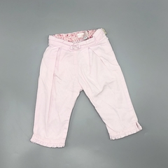 Segunda Selección - Pantalón Baby Cottons Talle 6 meses corderoy fino rosa volados (33 cm largo)
