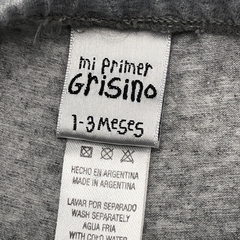 Legging Grisino Talle 1-3 meses gris liso - Largo 32cm - Baby Back Sale SAS
