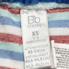 Jogging Cheeky Talle XS (0-3 meses) plush rayas rojo azul balanco (36 cm largo) - Baby Back Sale SAS