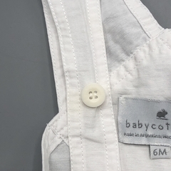 Imagen de Segunda Selección - Jumper short Baby Cottons Talle 6 meses gabardina blanco