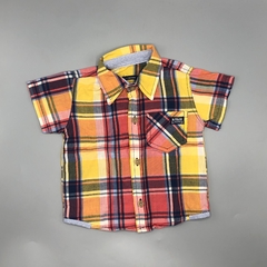Camisa Minimimo Talle L (9-12 meses) cuadrillé amarillo rojo azul
