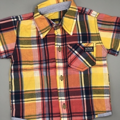Camisa Minimimo Talle L (9-12 meses) cuadrillé amarillo rojo azul - comprar online