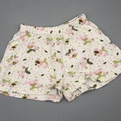 Short Broer Talle 1-3 meses modal blanco pajaritos rosa hojas verdes - comprar online