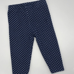 Segunda Selección - Legging Carters Talle 3-6 meses algodón azul oscuro lunares blancos (35 cm largo) - comprar online