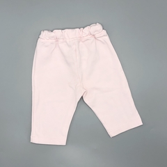 Segunda Selección - Legging Magdalena Espósito Talle 0 meses algodón rosa claro cintura frunce (29 cm largo)