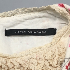 Vestido Little Akiabara Talle 6 meses batista beige florcitas rojo rosa lila puntilla cuello - Baby Back Sale SAS