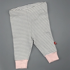 Segunda Selección - Legging Skip Hop Talle NB (0 meses) rayas grises blancas - Largo 27cm - comprar online